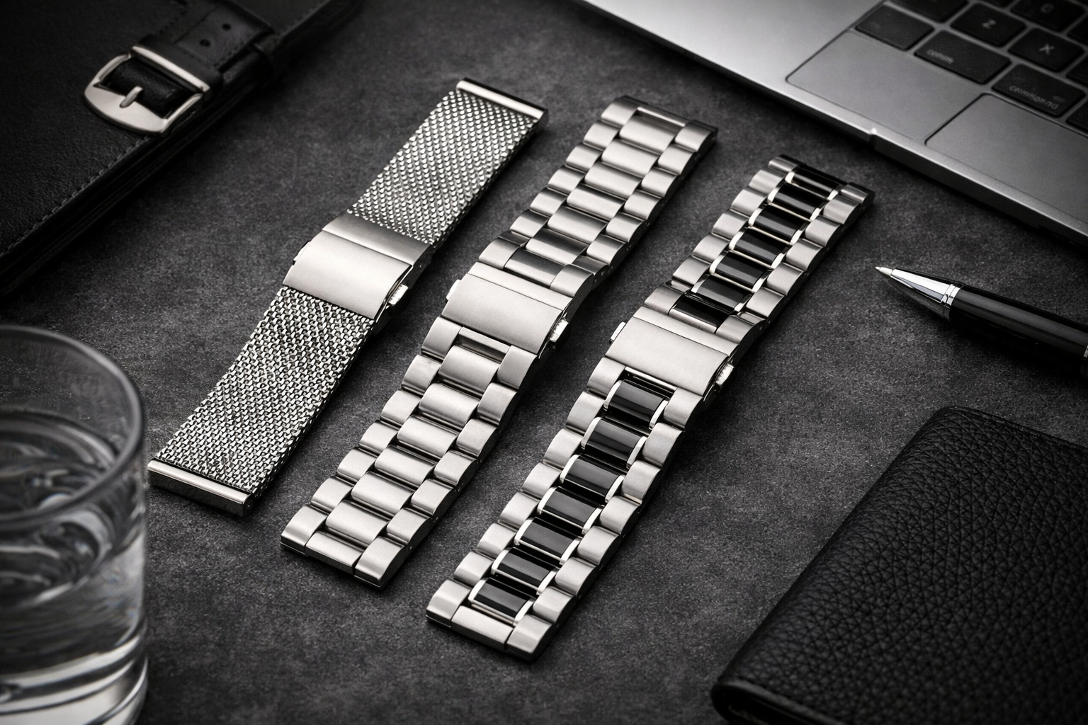 Metal watch straps collection