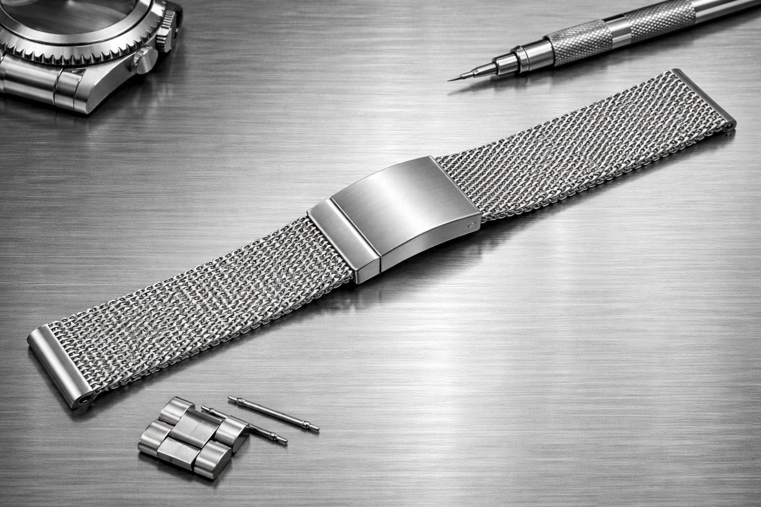 Mesh metal strap