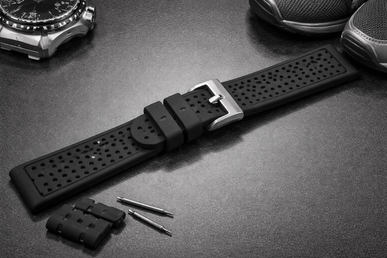 Sport silicone watch strap