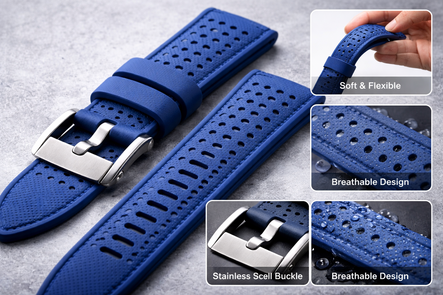 Silicone strap detail